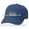 56cm - 60cm Navy Printed Cotton Custom Fitted Baseball Caps With 3D Embroidered