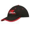 Black Racing Cool Heavy Brushed Cotton Baseball Caps For Men With Liquid Chrome Logo