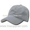 Grey Cotton Baseball Caps , 6-Panel Hat With Velcro Back Closure For Boy