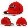 Red / Black Embroidery Outdoor Cap Headwear Custom Hat Embroidery