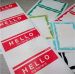 Custom hello my name is uv-resistant vinyl-eggshell-stickers