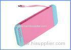 Colorful PVC Built-in Cable Universal Slim Power Bank with over current protection