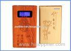 Rechargeable li - polymer Wooden Power Bank external battery mobile charger 5200mA