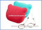 Red Color Rechargeable Portable USB Power Pack , 5600mah Power Bank For android phones