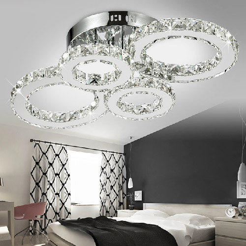 Creative round living room crystal LED absorb dome light for sale