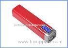 Safety Portable Red Tube Power Bank With Digital Display For Samsung Galaxy Note