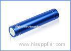 Cylindrical Mobile Power Bank Charger , 2600mah Lipstick Power Bank Battery