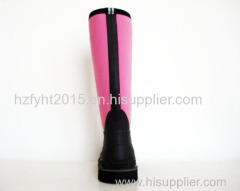 Ladies Pink Neoprene Rubber Boots&Winter Boots Can Keep You Warm