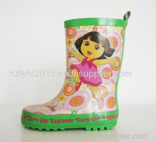 Kids Cartoon Printed Rubber Rain Boots&Rubber Wellies For kids
