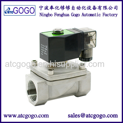 2 way magnetic solenoid valve water normally open 12vdc stainless steel