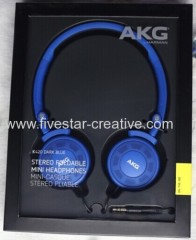 AKG K 420 Foldable Portable Dynamic Stereo Mini Headphones Dark Blue