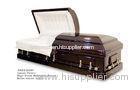 High gloss black american style wooden casket , MDF with veneer