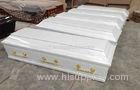 White greece wooden coffins with lining and lid lining 200x49/65/43x52cm