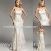 Sheath Lace Strapless Wedding Dresses Floor Length Appliques Wedding Dress