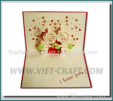 Love 3D pop up greeting card