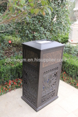 Cast aluminum Patio Dustbin