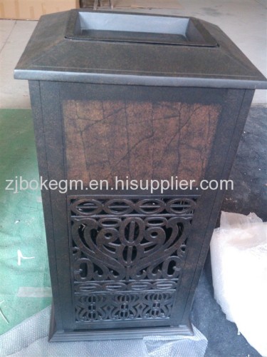 Cast aluminum dustbin patio furniture