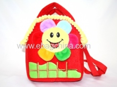 lovely.pretty .Plush colorful smiling flower backpack