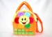 Plush colorful smiling flower backpack