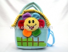 lovely.pretty .Plush colorful smiling flower backpack