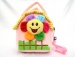 Plush colorful smiling flower backpack