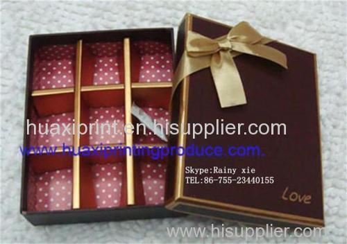 square deep brown chocolate boxes