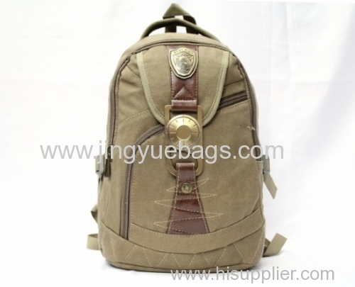 Leisure travel canvas backpack for students