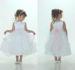 Bateau Neck Organza Ankle Length Unique Flower Girl Dresses Pickups With Bow
