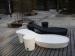 High Heel Shoes Shaped Cane Daybed , White Resin Wicker Daybed