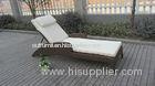Outdoor / Indoor Cane Sun Lounger , Rattan Wicker Lounge Chair Set