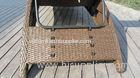 Contemporary Resin Wicker Sunlounger , Folding Beach Lounge Chair