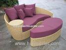 Fashion Brown Outdoor Rattan Daybed , Garden / Patio Furniture