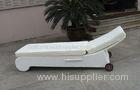 Patio Wicker Chaise Lounge , White Poolside / Balcony Lounger