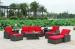 9pcs rattan garden set with lounge