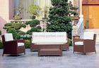 4pcs wooden arms wicker sofas