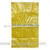 Anti-slip Yellow Polypropylene Virgin PP Woven Bag Sacks for Packing Cement , Coal , Malt