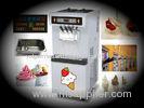 Floor Model Frozen Yogurt Making Equipment, 3 Flavors Soft Serve Ice Cream Maker With Pre-Cooling Sy