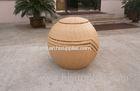 Hand-Woven Brown Cane Obelisk Chair Set For Living Room / Balcony