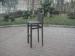 Resin Wicker Bar Set With Cushion , Black Bar Table With Glass