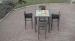 Metal Frame Bistro / Pool Bar Set , Resin Wicker Patio Furniture