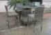 Hand-Woven Grey Rattan Bar Set , Resin Wicker Patio Bar Furniture