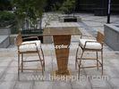 All Weather Waterproof Outdoor Garden Resin Wicker Bar Set