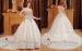 Flower Lace Wedding Ball Gown Sweetheart Neckline Wedding Dresses with Bow On Back