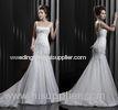 Graceful Mermaid Beaded Straps Womens Wedding Dresses with Court Train