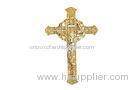 Plastic Golden Color Funeral Cross and Crucifix DP007 30cm*17cm