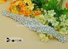 Iron On Bridal Sash Belt Rhinestone Beaded Applique For Wedding Dresses