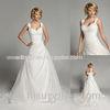 Ladies Chapel Train Spaghetti Strap Wedding Dress with Sweetheart Neckline