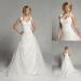 Ladies Chapel Train Spaghetti Strap Wedding Dress with Sweetheart Neckline