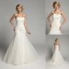 Beaded Crystal Backless Sweetheart Wedding Gowns Long Train Bridal Gowns