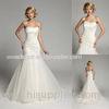 Beaded Crystal Backless Sweetheart Wedding Gowns Long Train Bridal Gowns